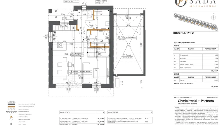 Rzut - Dom na sprzedaż 4 pokoje o powierzchni 113,29 m² - numer II/40 w Osada Magdalenka