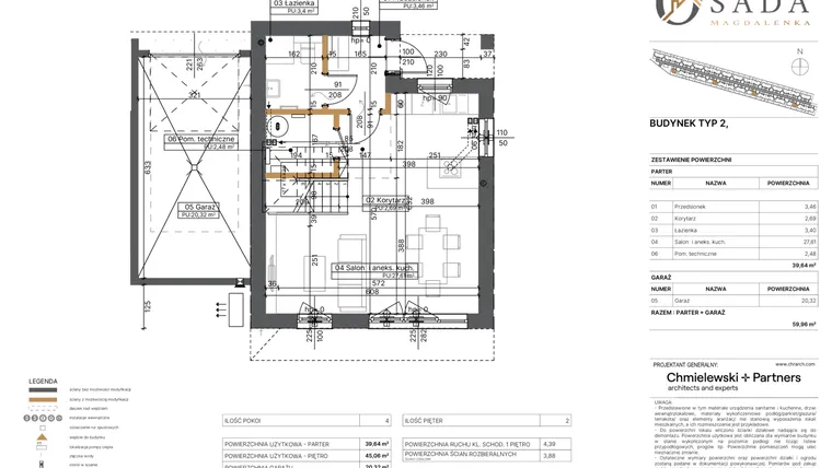 Rzut - Dom na sprzedaż 4 pokoje o powierzchni 113,29 m² - numer II/45 w Osada Magdalenka