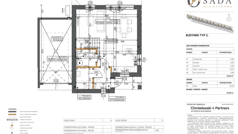 Rzut - Dom na sprzedaż 4 pokoje o powierzchni 113,29 m² - numer II/68 w Osada Magdalenka