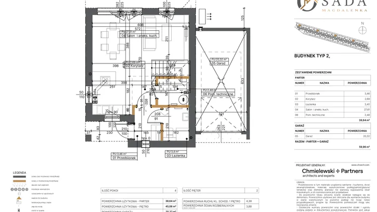Rzut - Dom na sprzedaż 4 pokoje o powierzchni 113,29 m² - numer II/69 w Osada Magdalenka