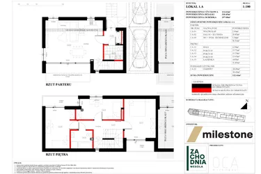 Rzut - Dom na sprzedaż 5 pokoi o powierzchni 112,61 m² - numer 1.A w Zachodnia Wesoła