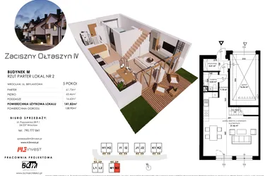Rzut - Dom na sprzedaż 5 pokoi o powierzchni 141,82 m² - numer M2 w Zaciszny Ołtaszyn IV