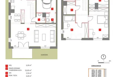 Rzut - Dom na sprzedaż 4 pokoje o powierzchni 150,84 m² - numer 14 w Słoneczny Zakątek
