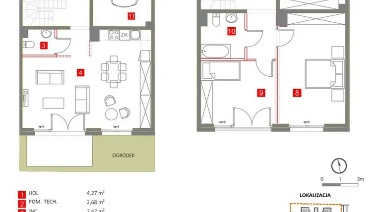 Rzut - Dom na sprzedaż 5 pokoi o powierzchni 130,1 m² - numer 5 w Słoneczny Zakątek