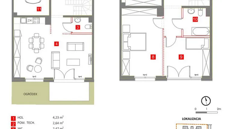Rzut - Dom na sprzedaż 5 pokoi o powierzchni 130,62 m² - numer 3 w Słoneczny Zakątek