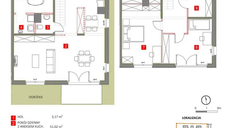 Rzut - Dom na sprzedaż 4 pokoje o powierzchni 150,41 m² - numer 8 w Słoneczny Zakątek