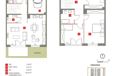 Rzut - Dom na sprzedaż 5 pokoi o powierzchni 130,5 m² - numer 11 w Słoneczny Zakątek