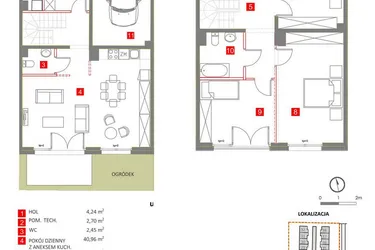 Rzut - Dom na sprzedaż 5 pokoi o powierzchni 130,75 m² - numer 24 w Słoneczny Zakątek