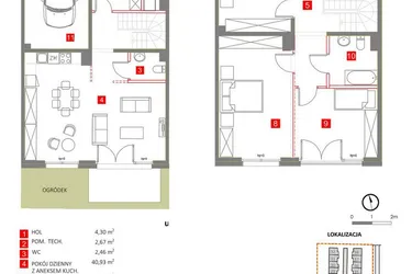 Rzut - Dom na sprzedaż 5 pokoi o powierzchni 130,61 m² - numer 22 w Słoneczny Zakątek