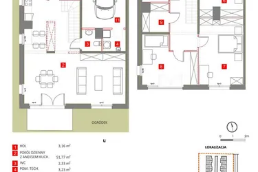 Rzut - Dom na sprzedaż 4 pokoje o powierzchni 151,01 m² - numer 26 w Słoneczny Zakątek