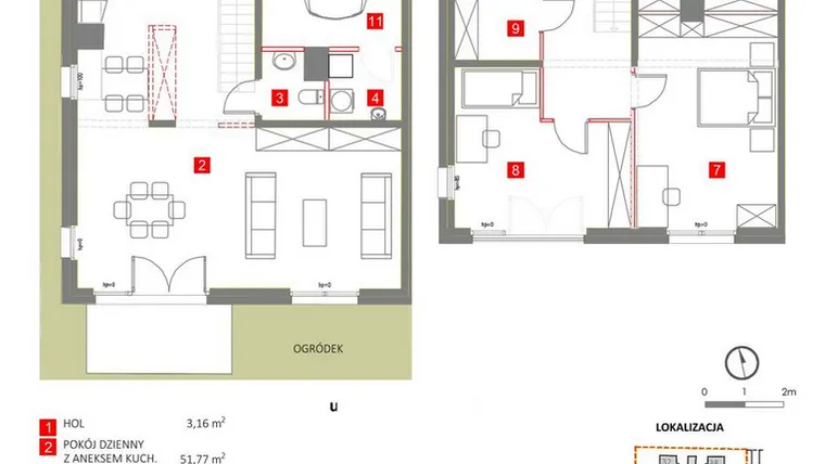 Rzut - Dom na sprzedaż 4 pokoje o powierzchni 151,01 m² - numer 26 w Słoneczny Zakątek