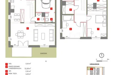 Rzut - Dom na sprzedaż 4 pokoje o powierzchni 150,7 m² - numer 32 w Słoneczny Zakątek