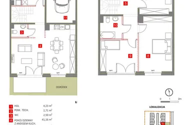Rzut - Dom na sprzedaż 5 pokoi o powierzchni 130,83 m² - numer 35 w Słoneczny Zakątek