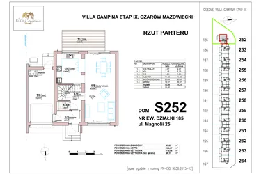 Rzut - Dom na sprzedaż 4 pokoje o powierzchni 96,11 m² - numer S252 w Villa Campina Magnolia