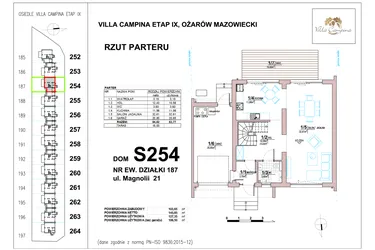 Rzut - Dom na sprzedaż 4 pokoje o powierzchni 106,5 m² - numer S254 w Villa Campina Magnolia
