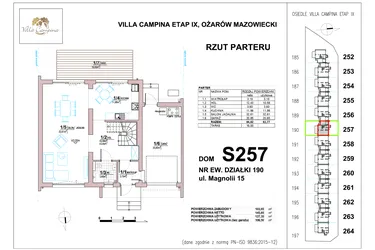 Rzut - Dom na sprzedaż 4 pokoje o powierzchni 106,5 m² - numer S257 w Villa Campina Magnolia