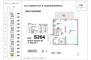 Rzut - Dom na sprzedaż 4 pokoje o powierzchni 106,42 m² - numer S264 w Villa Campina Magnolia