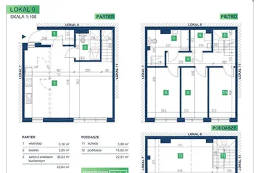 Rzut - Dom na sprzedaż 5 pokoi o powierzchni 113,13 m² - numer 9 w Vista Forest Stabłowice