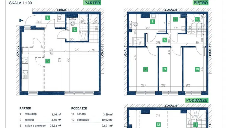Rzut - Dom na sprzedaż 5 pokoi o powierzchni 113,13 m² - numer 9 w Vista Forest Stabłowice
