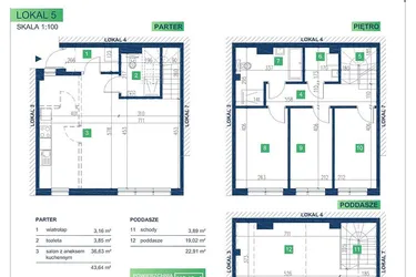 Rzut - Dom na sprzedaż 5 pokoi o powierzchni 113,13 m² - numer 5 w Vista Forest Stabłowice