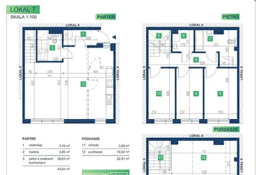 Rzut - Dom na sprzedaż 5 pokoi o powierzchni 113,13 m² - numer 7 w Vista Forest Stabłowice