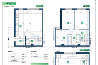 Rzut - Dom na sprzedaż 5 pokoi o powierzchni 105,95 m² - numer 12 w Vista Forest Stabłowice