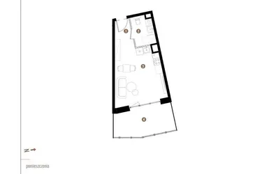 Rzut - Mieszkanie na sprzedaż 1 pokój o powierzchni 28,24 m² - numer D.01.05 w Osiedle Jankego