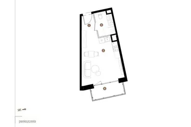 Rzut - Mieszkanie na sprzedaż 1 pokój o powierzchni 28,65 m² - numer D.02.05 w Osiedle Jankego