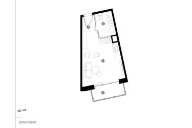 Rzut - Mieszkanie na sprzedaż 1 pokój o powierzchni 28,89 m² - numer D.06.05 w Osiedle Jankego