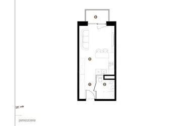 Rzut - Mieszkanie na sprzedaż 1 pokój o powierzchni 29,65 m² - numer C.01.12 w Osiedle Jankego