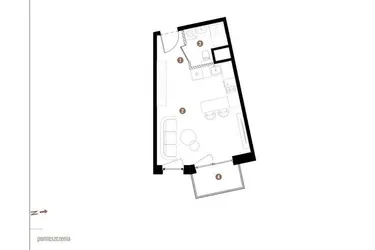 Rzut - Mieszkanie na sprzedaż 1 pokój o powierzchni 29,14 m² - numer C.07.05 w Osiedle Jankego
