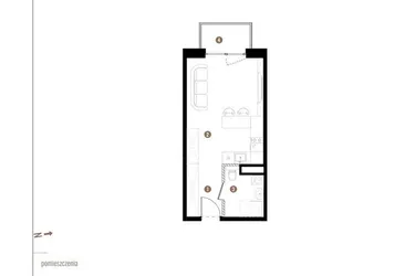 Rzut - Mieszkanie na sprzedaż 1 pokój o powierzchni 29,65 m² - numer C.03.12 w Osiedle Jankego