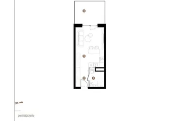 Rzut - Mieszkanie na sprzedaż 1 pokój o powierzchni 29,07 m² - numer C.00.10 w Osiedle Jankego