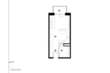 Rzut - Mieszkanie na sprzedaż 1 pokój o powierzchni 29,65 m² - numer C.02.12 w Osiedle Jankego