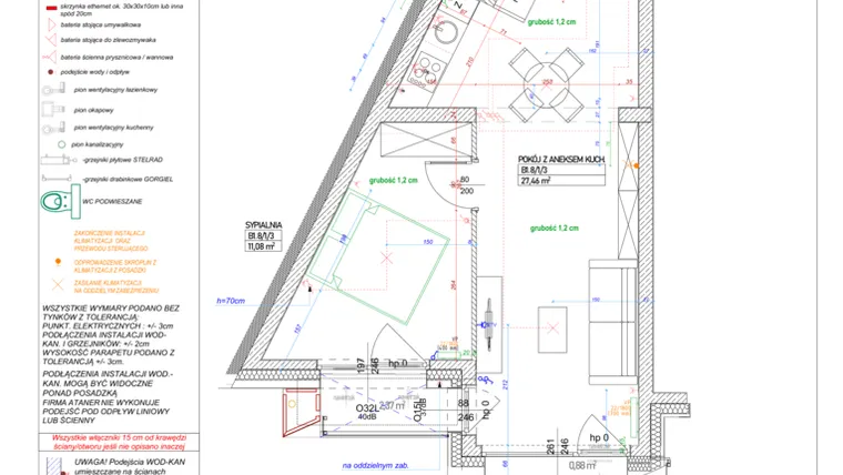 Rzut - Mieszkanie na sprzedaż 2 pokoje o powierzchni 47,9 m² - numer B.1.8 w Piekary 18