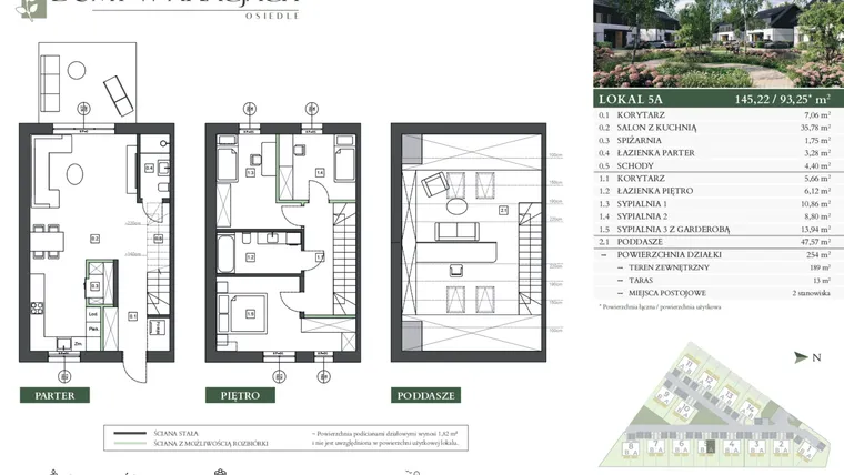 Rzut - Dom na sprzedaż 4 pokoje o powierzchni 145,22 m² - numer 5A w Domy w akacjach