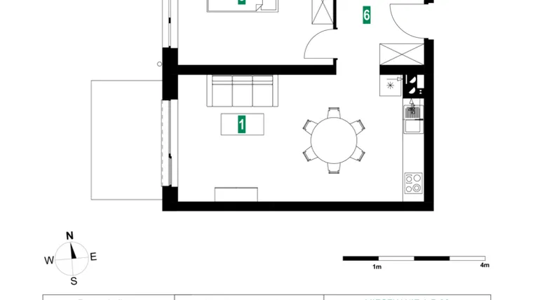 Rzut - Mieszkanie na sprzedaż 3 pokoje o powierzchni 60,06 m² - numer A.B.08 w Park Śliwowa