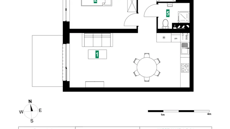 Rzut - Mieszkanie na sprzedaż 3 pokoje o powierzchni 64,88 m² - numer A.B.01 w Park Śliwowa