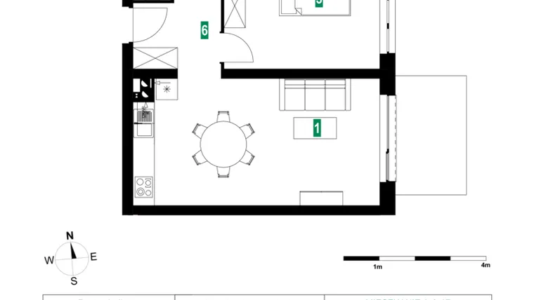 Rzut - Mieszkanie na sprzedaż 3 pokoje o powierzchni 60,06 m² - numer A.A.17 w Park Śliwowa