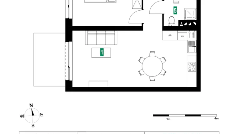 Rzut - Mieszkanie na sprzedaż 3 pokoje o powierzchni 64,88 m² - numer A.B.09 w Park Śliwowa
