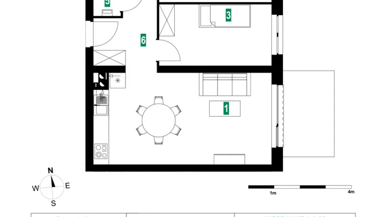 Rzut - Mieszkanie na sprzedaż 3 pokoje o powierzchni 60,06 m² - numer A.A.25 w Park Śliwowa