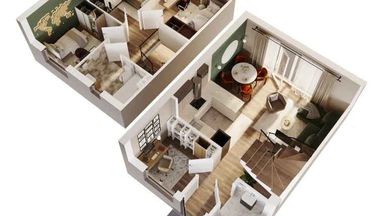 Rzut - Dom na sprzedaż 5 pokoi o powierzchni 73,26 m² - numer 11A w Osiedle Stokrotki etap 2