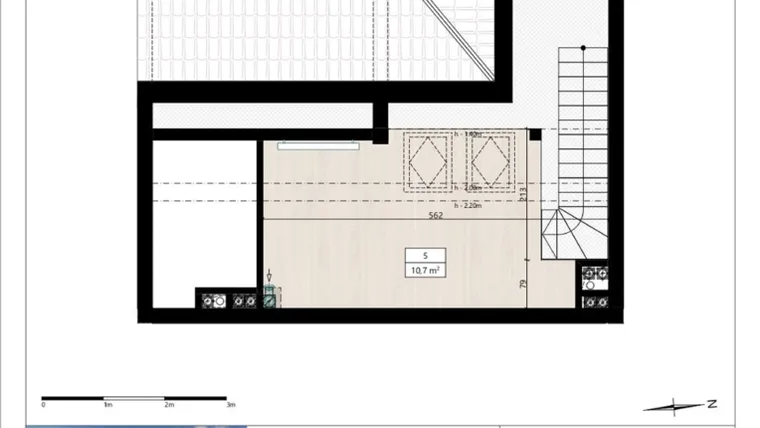 Rzut - Mieszkanie na sprzedaż 2 pokoje o powierzchni 48,97 m² - numer B3/3/33 w Montano bud. B3