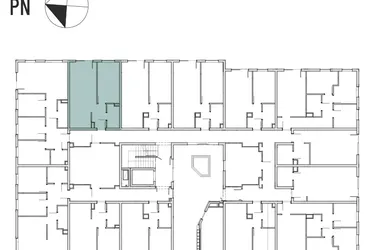 Rzut - Mieszkanie na sprzedaż 2 pokoje o powierzchni 41,91 m² - numer M05 w Atrium House