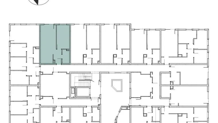 Rzut - Mieszkanie na sprzedaż 2 pokoje o powierzchni 41,91 m² - numer M05 w Atrium House