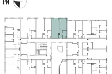 Rzut - Mieszkanie na sprzedaż 2 pokoje o powierzchni 41,76 m² - numer M07 w Atrium House