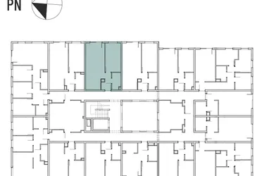Rzut - Mieszkanie na sprzedaż 2 pokoje o powierzchni 41,77 m² - numer M30 w Atrium House
