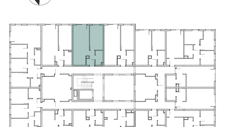 Rzut - Mieszkanie na sprzedaż 2 pokoje o powierzchni 41,77 m² - numer M30 w Atrium House