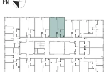 Rzut - Mieszkanie na sprzedaż 2 pokoje o powierzchni 41,77 m² - numer M17 w Atrium House