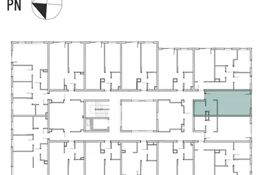 Rzut - Mieszkanie na sprzedaż 1 pokój o powierzchni 32,26 m² - numer M20 w Atrium House